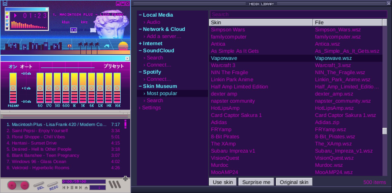 Gamp con la skin Vaporwave